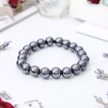 Браслет шар №10 "Гематит"
