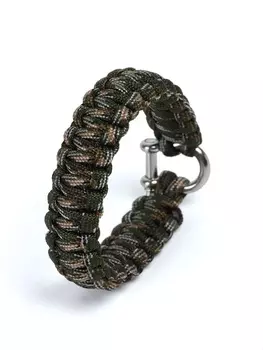 Браслет из паракорда, 25 см, цвет лесной камуфляж