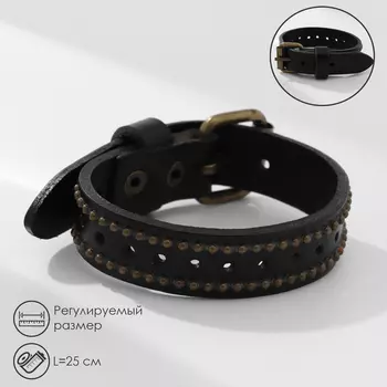 Браслет кожа «Миллениум» ремешок, чёрный