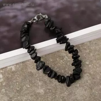 Браслет крошка 1 нить "Агат чёрный"