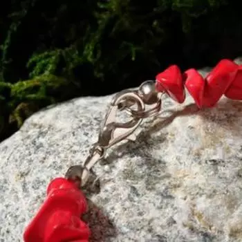 Браслет крошка "Коралл красный", 21см