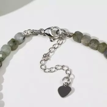 Браслет кубик с ювелирной огранкой "Лабрадор" с удлинителем