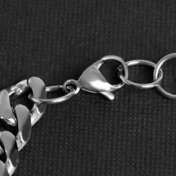 Браслет мужской «Цепь» лёгкая, цвет серебро, 22 см