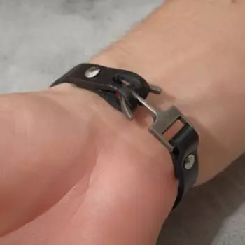 Браслет мужской «Крыло», цвет коричневый с чернёным серебром, 21 см