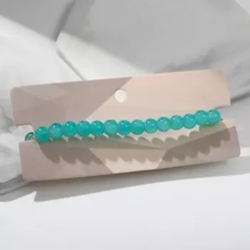 Браслет "Нить" бусина №6, цвет бирюзовый, d=7