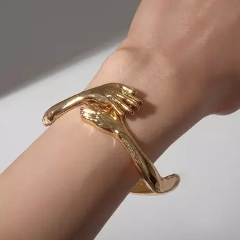 Браслет «Объятия», цвет золото, 7 см