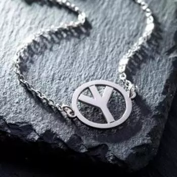 Браслет-оберег «Руны» защита, цвет серебро, 17 см