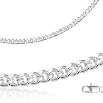 Браслет посеребрение "Панцирное гранёное плетение", 19 размер