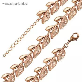 Браслет позолота "Лепесток", 17 размер