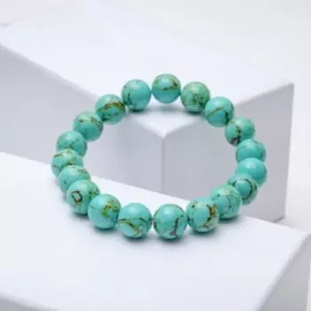 Браслет шар №10 «Бирюза старая», 5,5 см