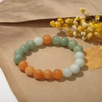 Браслет шар №10 "Кварц", цвет МИКС