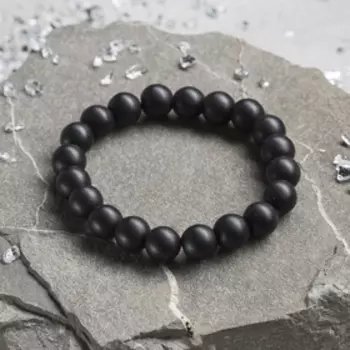 Браслет шар №10 «Шунгит», d=5,5 см