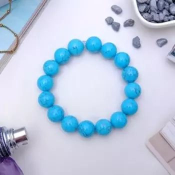 Браслет «Бирюза», 5,5 см, шар №12