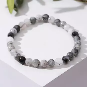 Браслет шар №6 «Агат волосатик», 5 см