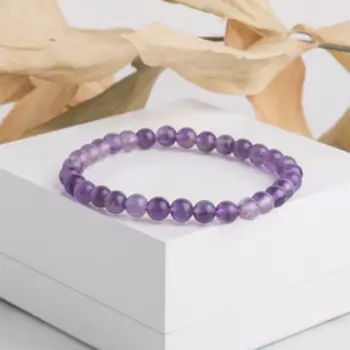 Браслет шар №6 «Аметист», 5,5 см
