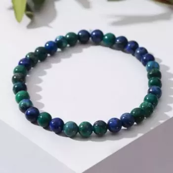 Браслет шар №6 «Азурмалахит», 5 см