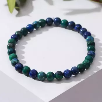 Браслет шар №6 «Азурмалахит», 5 см