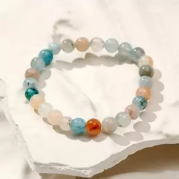 Браслет шар №6 "Кварц" под амазонит