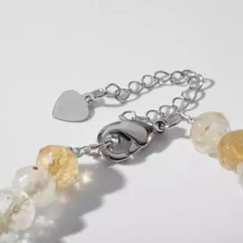 Браслет шар №8 "Цитрин" на замочке (мощный энергетический очиститель и регенератор),d=8см