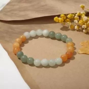 Браслет шар №8 "Кварц", цвет МИКС, 5см