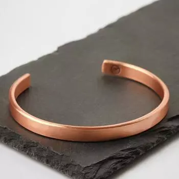 Браслет «Симпл» матовый (медь), h=7мм, d=7,5 см