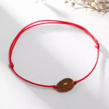 Браслет желаний «Агат ботсвана» на красной нити, длина регулируется