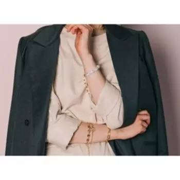 Браслет жемчуг «Ракушка» жемчужная бусина, цвет белый в золоте, L=18 см