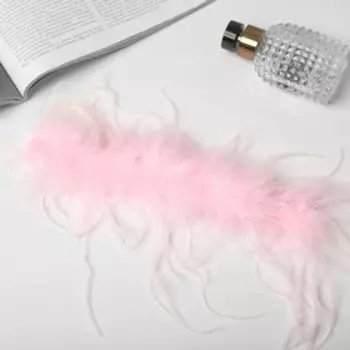 Браслета-манжета "Роскошь" перья, цвет розовый, 24 см