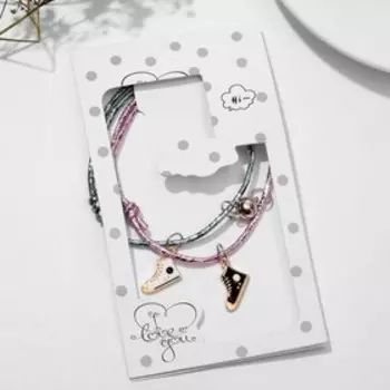 Браслеты "Неразлучники" на магните, кеды, цветные, 18 размер