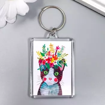 Брелок акрил "Кот" 3,5х5 см