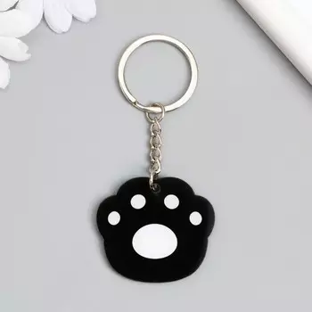 Брелок акрил "Лапка чёрная" 4х4,5 см