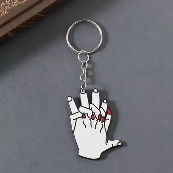 Брелок для ключей на кольце «Объятие рук», акрил, 4.43.20.2 см