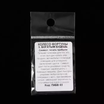 Брелок "Богатым будешь", мед. сталь