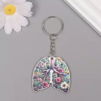 Брелок для ключей на кольце «Лёгкие. Цветы», дерево, 4.24.40.3 см