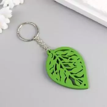 Брелок дерево "Резной листик" МИКС 5,8х4 см