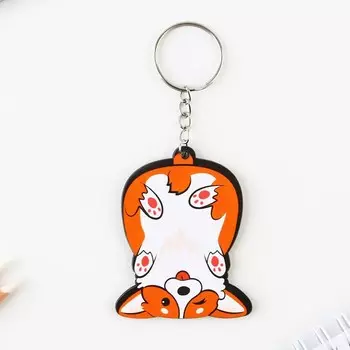 Брелок для ключей деревянный «Корги перевернутая», 4,7 х 6 см
