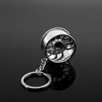 Брелок для автомобильных ключей Cartage, диск D-2 металл, хром