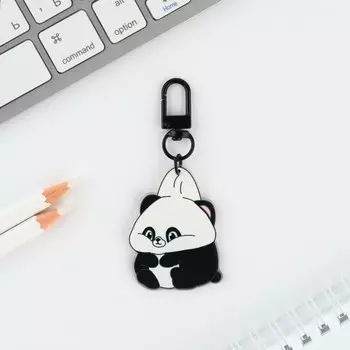 Брелок для ключей акриловый «Панда» с карабином, 5 х 3,7 см