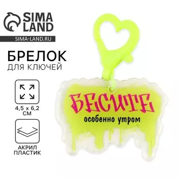 Брелок для ключей, обвес на сумку «Бесите», 4.56.2 см