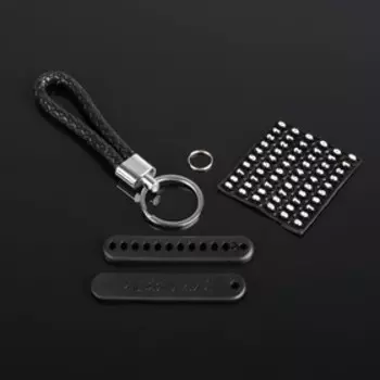 Брелок для ключей Cartage, петля с номером телефона, чёрный