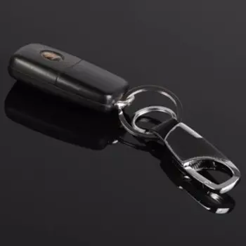 Брелок для автомобильных ключей Cartage, зажим, два кольца, хром
