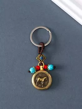 Брелок для ключей на кольце «Конь на прогулке», 730.5 см