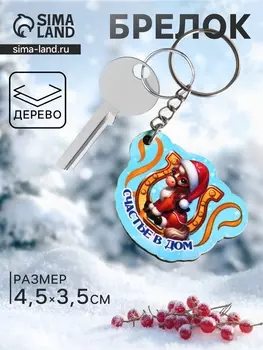 Брелок для ключей на кольце «Лошадь. Счастье в дом», 4.53.5 см