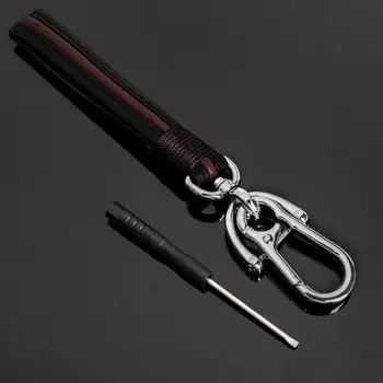 Брелок для ключей, петля кожа PU с карабином, кожа PU