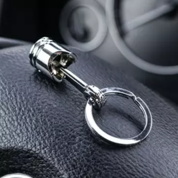 Брелок для автомобильных ключей Cartage, поршень, металл, хром