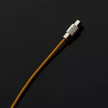 Брелок для ключей TORSO, стальной трос, 25 см, желтый