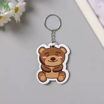 Брелок для ключей на кольце «Мишка», EVA блеск, 65 см