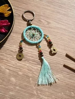 Брелок «Ловец снов», 415 см, мятный