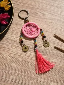 Брелок «Ловец снов», 415 см, розовый