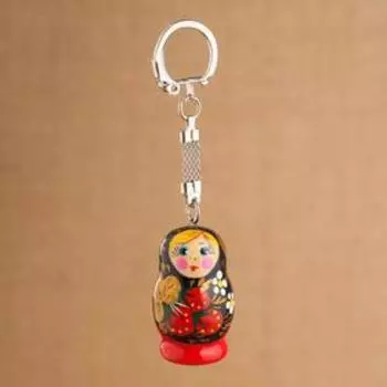 Брелок для ключей на кольце «Матрёшка», 4.52.5 см, ручная роспись, МИКС